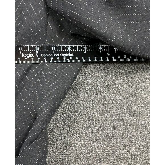 Kasper Blazer Suit Jacket Womens Size 12 Black with Zig-Zag Pinstripes Casual - Picture 8 of 8